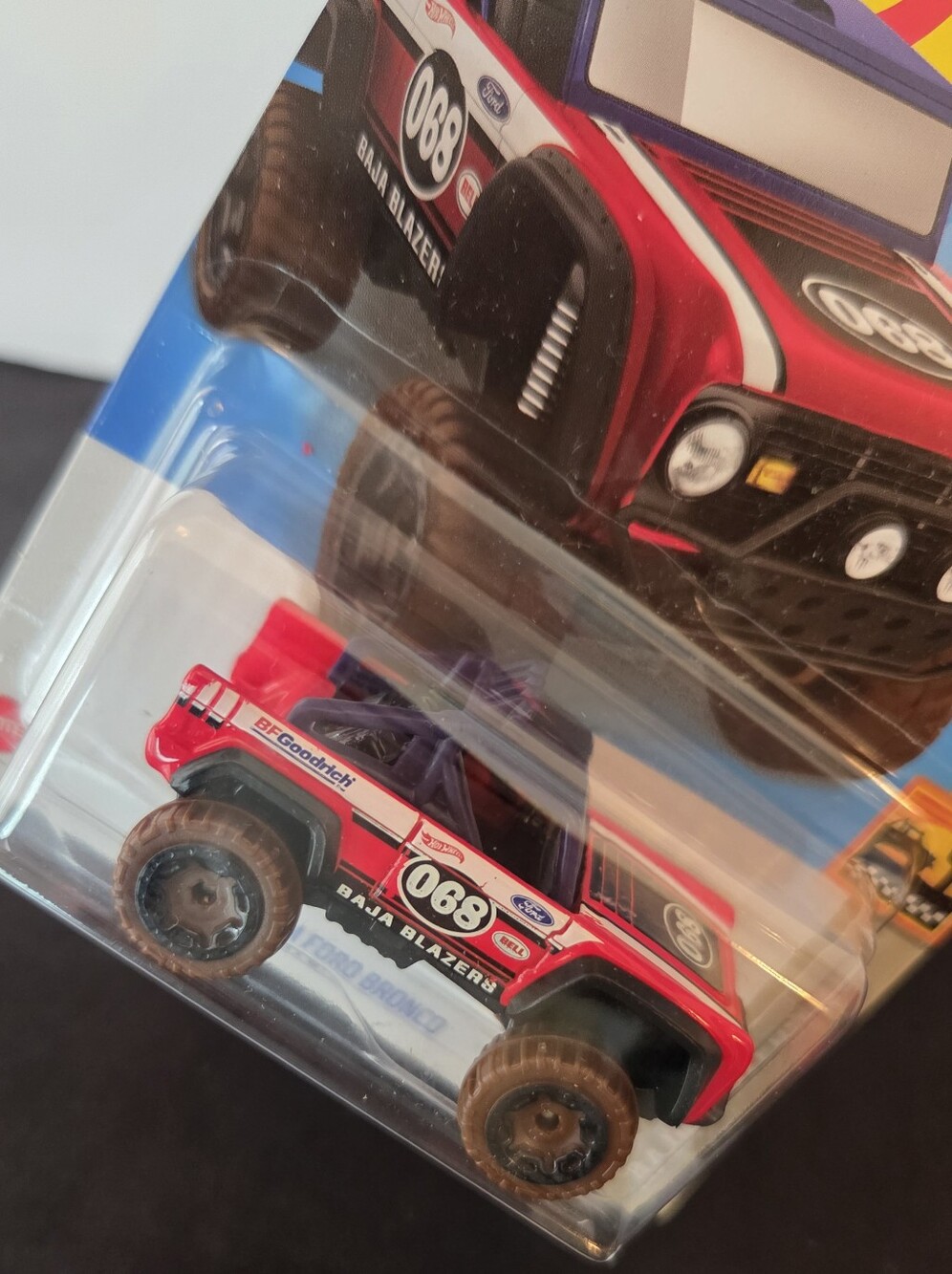 Hot Wheels Custom Ford Bronco Baja Blazers 74/250 Red Diecast Truck NWT
